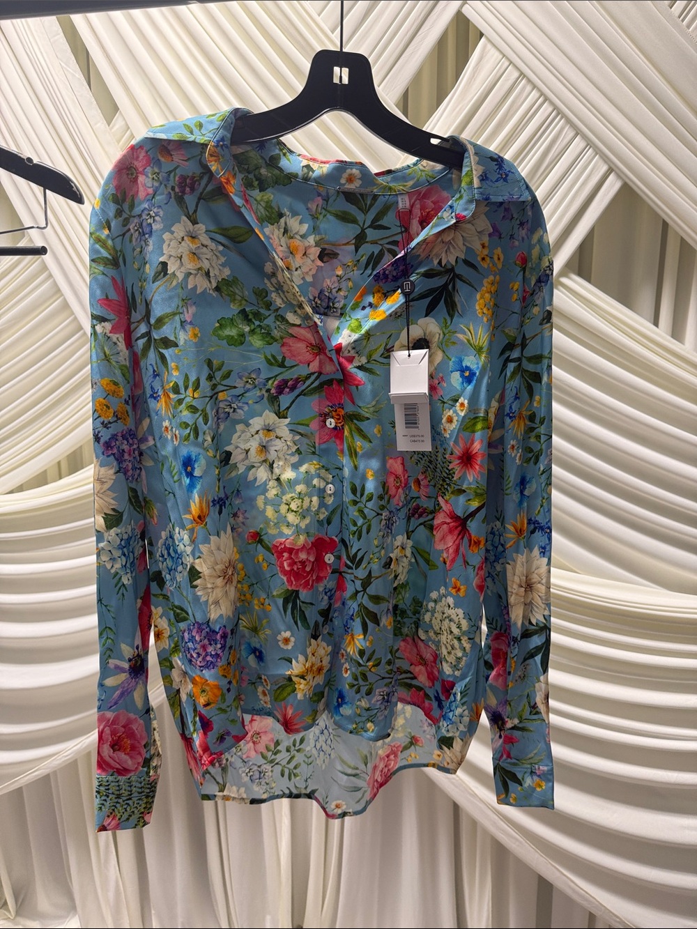 *SOLD OUT* Elie Tahari - The Madeline Floral-Print Silk Blouse (Size: L)